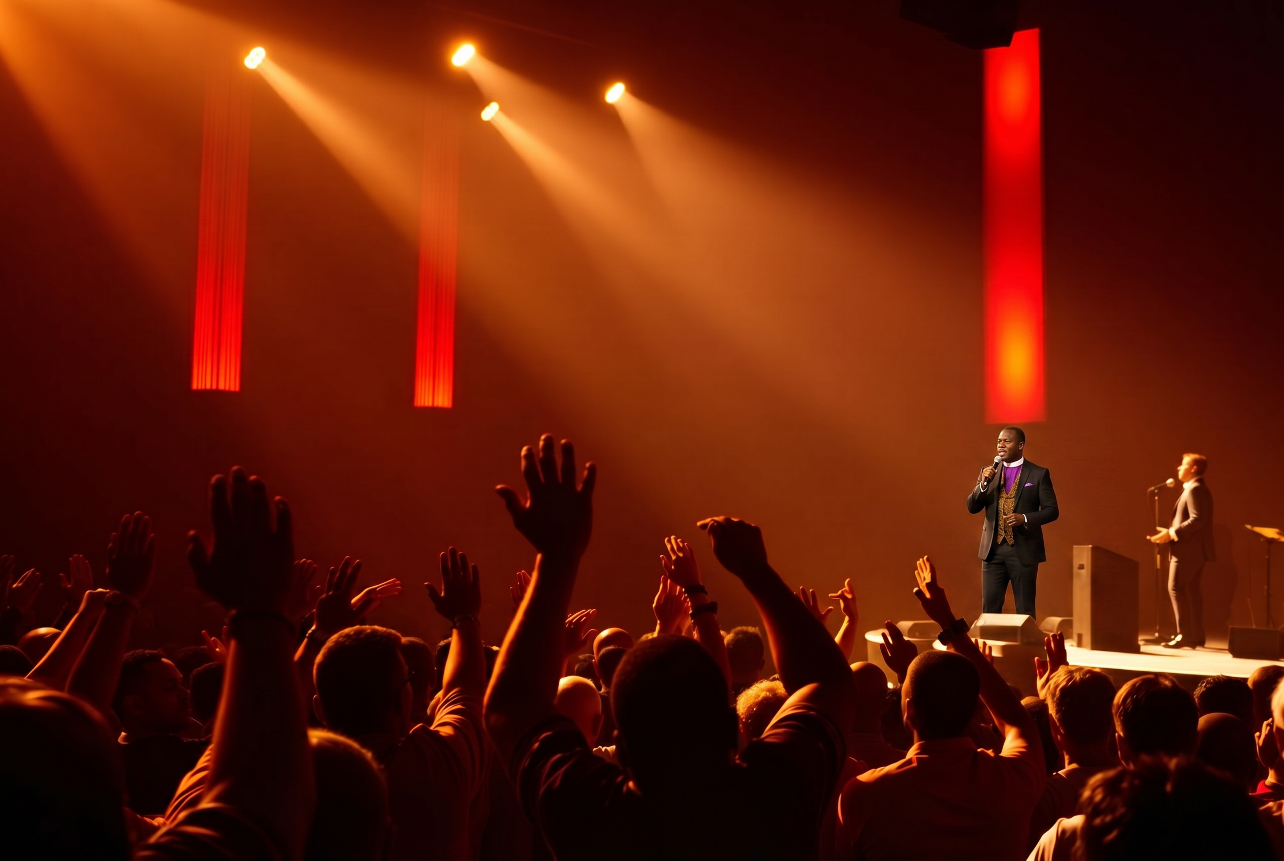 Hands lifted in worship at a Spirit-filled gathering